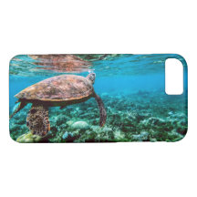 Tortuga de mar tropical submarina