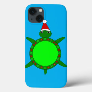 Funda Para iPhone 13 Tortuga de Navidades cortos con caparazón de flore