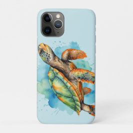 Funda Para iPhone 11 Pro Tortuga de pintura suave
