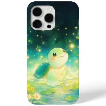 Tortuga en un soñador estanque estrellado