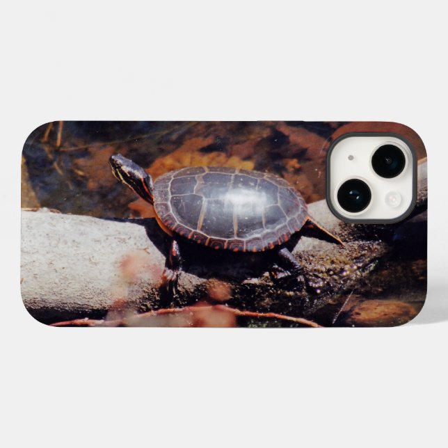 Funda De Case-Mate Para iPhone Tortuga feliz (Reverso (Horizontal))