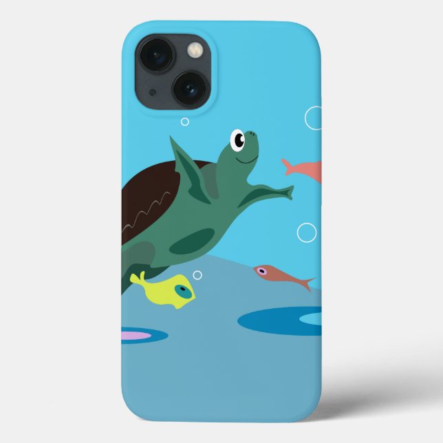 Funda De Case-Mate Para iPhone Tortuga linda (Reverso)