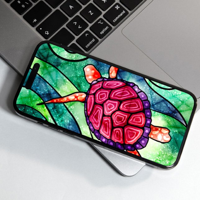 Funda De Case-Mate Para iPhone Tortuga marina brillante tropical (Subido por el creador)
