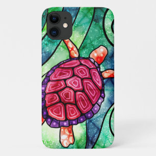 Funda Para iPhone 11 Tortuga marina resplandeciente tropical