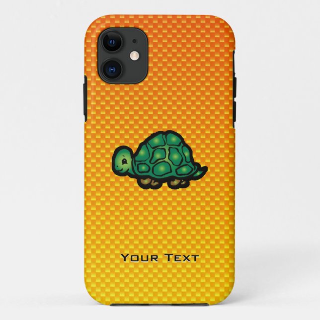 Funda De Case-Mate Para iPhone Tortuga Naranja amarilla (Reverso)