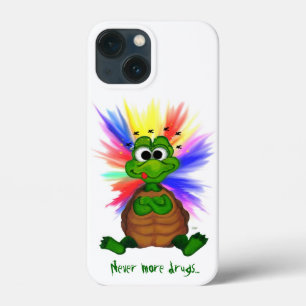 Funda Para iPhone 13 Mini ¡Tortuga pequeña, nunca más drogas!