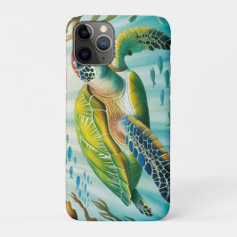 Funda Para iPhone 11 Pro Tortuga Pintada