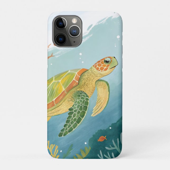 Funda De Case-Mate Para iPhone Tortuga pintada (Reverso)
