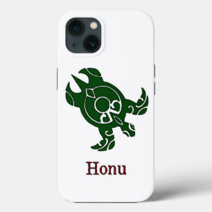 Funda Para iPhone 13 Tortuga verde tribal del mar en blanco