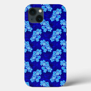 Funda Para iPhone 13 Tortugas de Honu azul oceánico Flores de Hibiscus