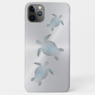 Funda Para iPhone 11 Pro Max Tortugas Marinas de Plata Costeras Marítimas