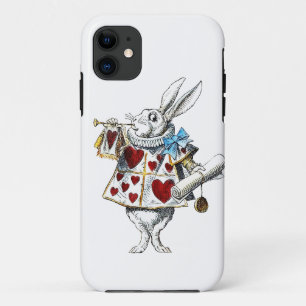 Funda Para iPhone 11 Tote Corazón de Conejo Blanco Alice Wonderland