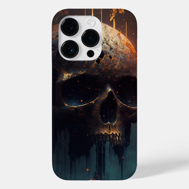 Funda De Case-Mate Para iPhone Totenkopf mit apokalyptischer Hintergrund (Reverso )