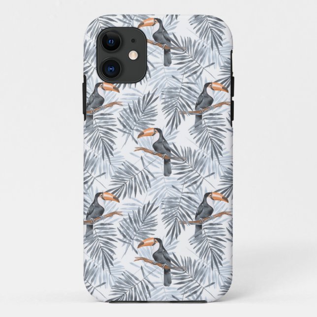 Funda De Case-Mate Para iPhone Toucan gris (Reverso)