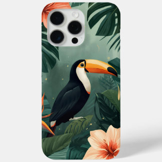 Funda Para iPhone 15 Pro Max Toucan Muse Tropical Botanical Phone Case