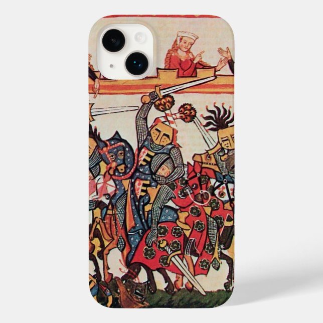 FUNDA DE Case-Mate PARA iPhone TOURNAMENTE MEDIEVAL COMBATIENDO CUCHILLOS Y DAMEL (Reverso )