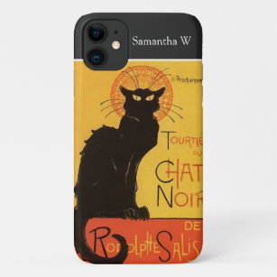 Funda Para iPhone 11 Tournée du Chat Noir, Steinlen Black Cat Vintage