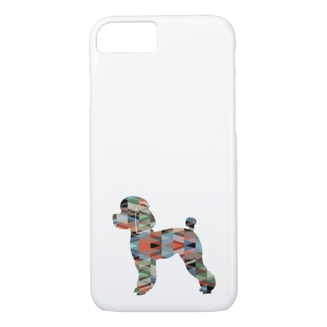 Funda De Case-Mate Para iPhone Toy Poodle Dog Geo Silhouette Placa (Reverso)