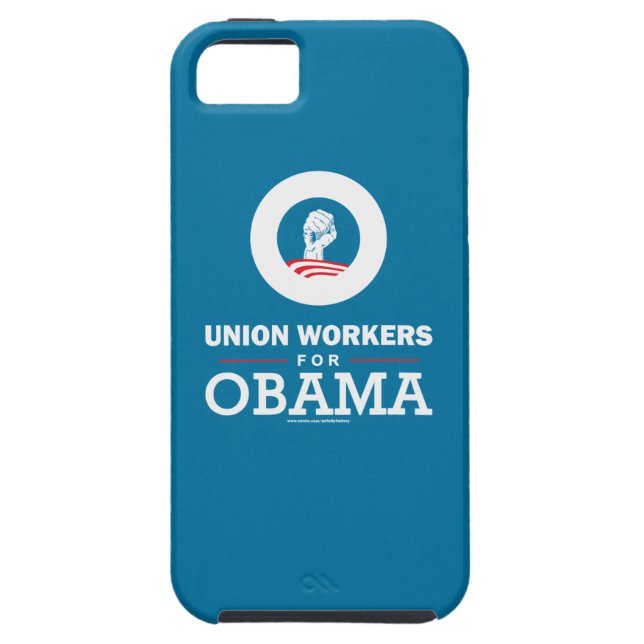 Funda De Case-Mate Para iPhone Trabajadores sindicales para Obama (Atrás)