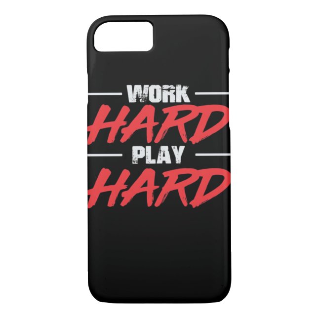 Funda De Case-Mate Para iPhone Trabajar duro y divertido (Reverso)