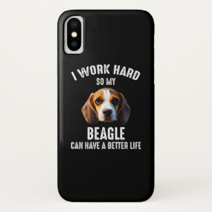 Funda Para iPhone X Trabajo Duro Para Que Mi Beagle Pueda Tener Una Vi