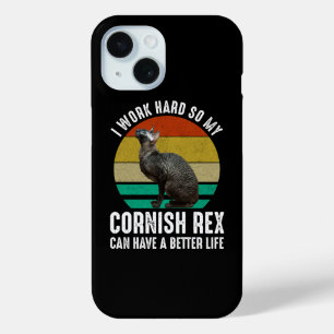 Funda Para iPhone 15 Trabajo Duro Para Que Mi Cornish Rex Tenga Mejor V