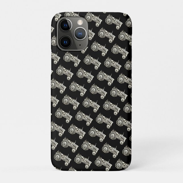 Funda De Case-Mate Para iPhone Tractor de fermentación gris Vintage (Reverso)