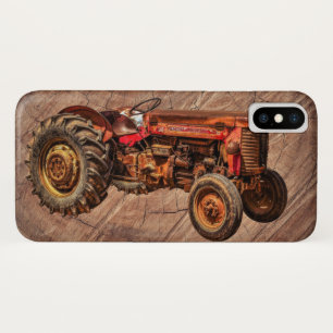 Funda Para iPhone X Tractor rojo antiguo