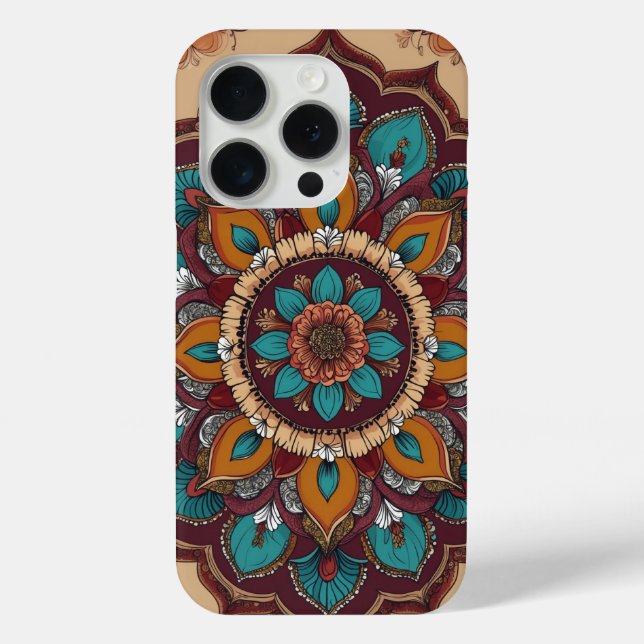 Funda De Case-Mate Para iPhone Tradicional Mandala Art iPhone 15 Pro Funda - Ethn (Reverso )