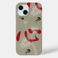 Traga pájaros Corazón Chino Floral Kanji Oriental