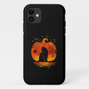 FUNDA PARA iPhone 11 TRAJE DE GATO DE HALLOWEEN CALABAZA AMANTE DE GATO