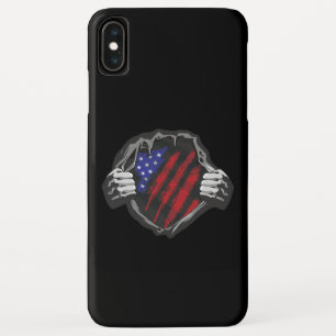 Funda Para iPhone XS Max Traje de superhéroe de EE. UU. Bandera