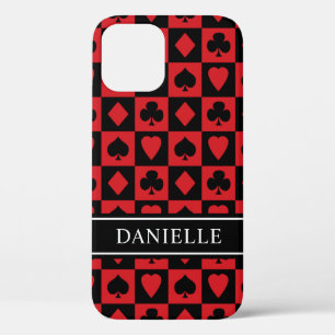 Funda Para iPhone 12 Trajes de tarjetas de póquer de nombre personaliza