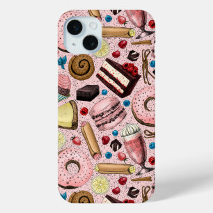 Funda Para iPhone 15 Mini Trajes dulces en rosa