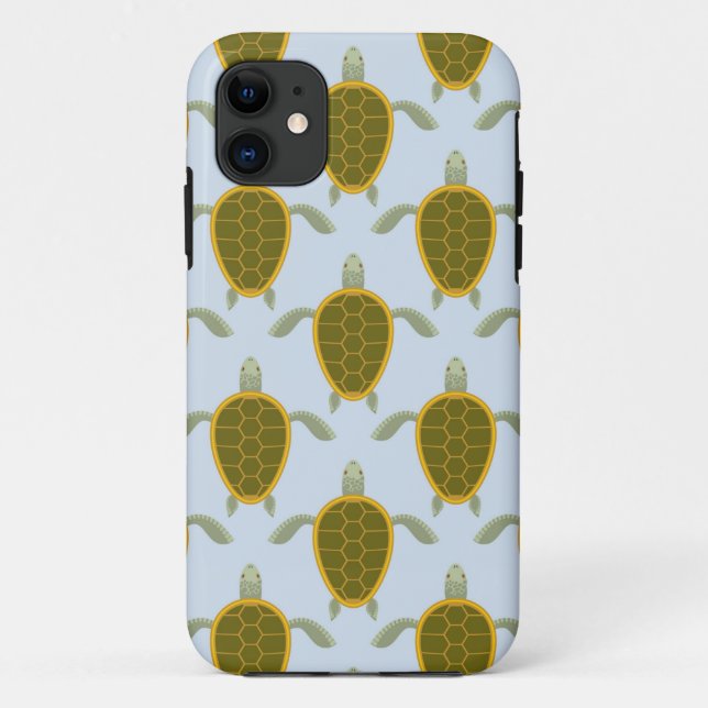 Funda De Case-Mate Para iPhone Trama De Tortugas Marinas (Reverso)