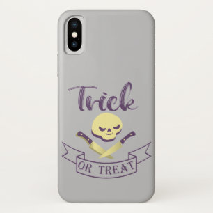 Funda Para iPhone X Trampa o trate los huesos cruzados de los cráneos