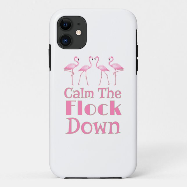 Funda De Case-Mate Para iPhone Tranquilizar A La Redada Con Flamingo Gracioso (Reverso)
