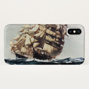 Funda Para iPhone X Transporte Antiguo, Barcos Clipper en Mares Agitad
