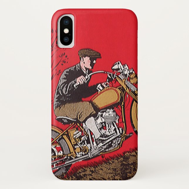 Funda De Case-Mate Para iPhone Transporte Antiguo, Piloto de Motocicleta Antigua (Reverso)