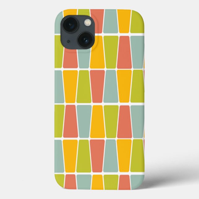 Funda De Case-Mate Para iPhone Trapezoides retro (Reverso)