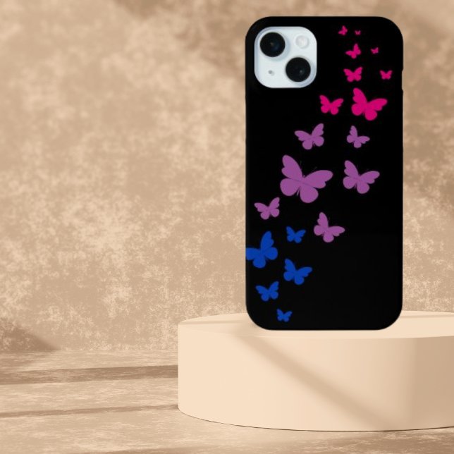Funda De Case-Mate Para iPhone Trayecto de mariposa del orgullo bisexual (Subido por el creador)