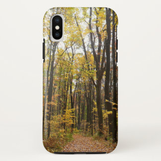 Funda Para iPhone XS Trayecto de otoño y hojas de oro en Laurel Hill Pa