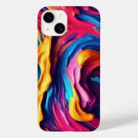 Trazos de pintura abstractos y coloridos psicodéli
