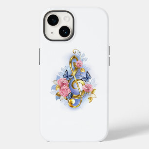 Funda Para iPhone 14 De Case-Mate Treble arrecife con rosas rosas rosas rosas
