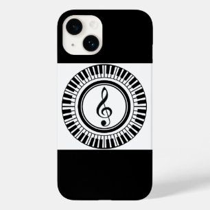 Funda Para iPhone 14 De Case-Mate Treble clef en las teclas del piano