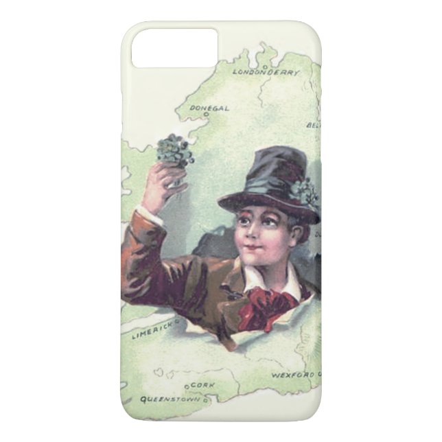 Funda De Case-Mate Para iPhone Trébol duende Irlanda Isla (Reverso)