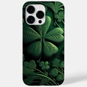 FUNDA PARA iPhone 14 PRO MAX DE Case-Mate TREBOL IRLANDÉS VERDE OSCURO INTRINCADO