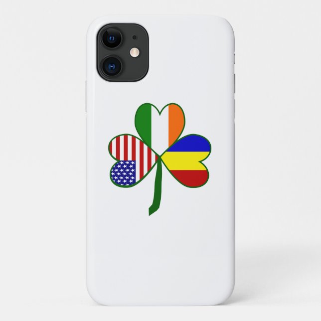 Funda De Case-Mate Para iPhone Trébol Rumano (Reverso)