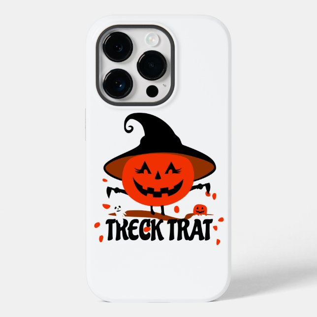 Funda De Case-Mate Para iPhone Treck Trat Pumpkin Sonriente (Reverso )
