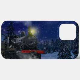 Funda Para iPhone 13 Pro Max Tren de Navidad en la nieve